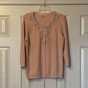 Boston Proper Embellished Cardigan Sweater